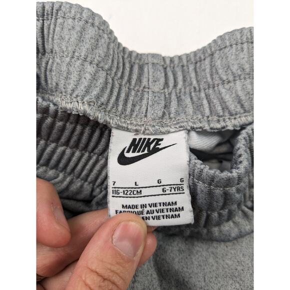 Nike Gray Active Joggers with Logo Nike Band - 7 Youth - Picture 4 of 6